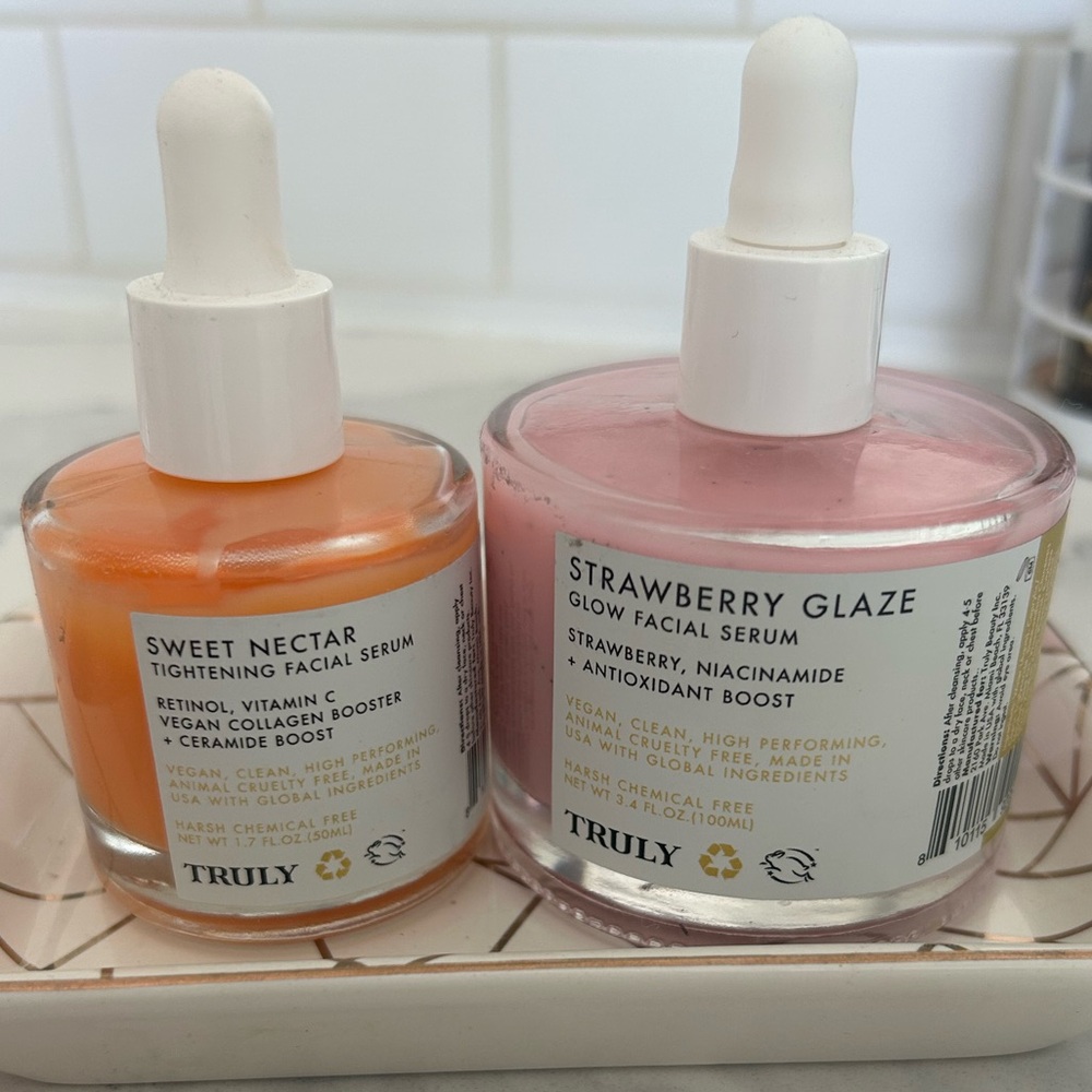 TRULY BEAUTY 2 bundle facial serum- Strawberry Glaze and Sweet Nectar
